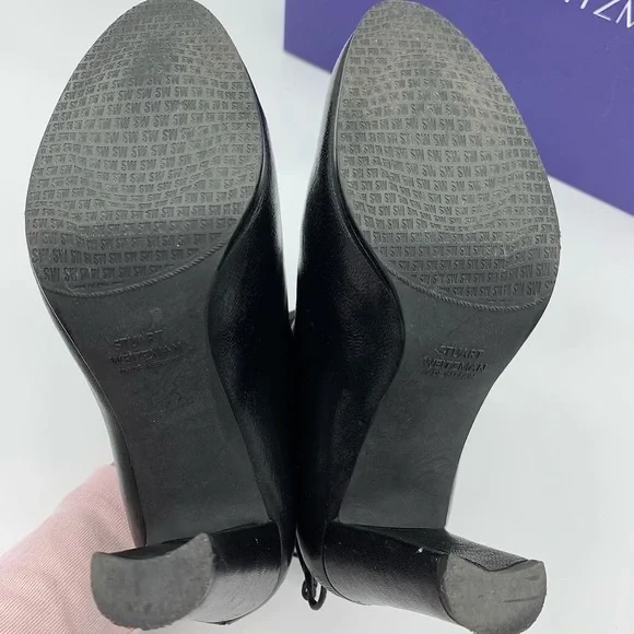 Authentic Stuart Weitzman Mittens black leather ankle boots - Picture 8 of 10
